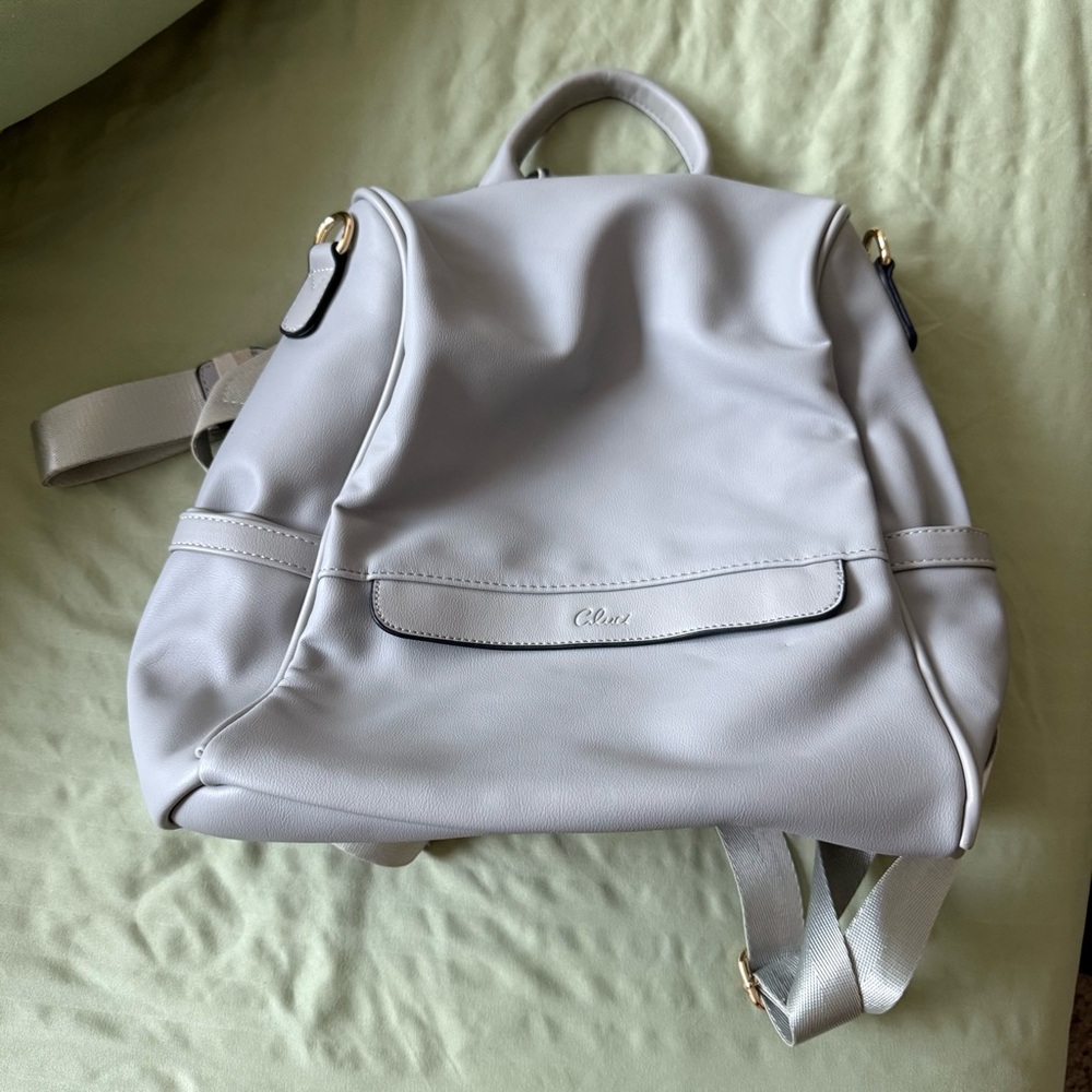 Chic Light Gray Women's Backpack - image 1